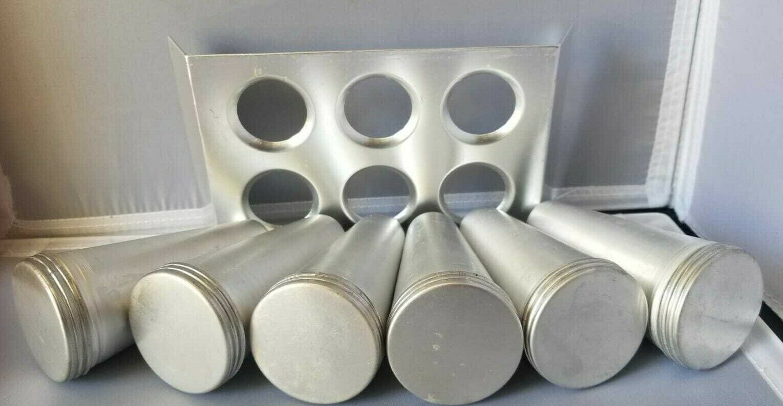 Aluminium Kulfi Maker Moulds Set of 6 with stand best price in USA - USA Seller - Fresh Stock Dated February 2026