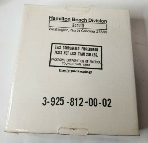 Hamilton Beach Fifth Burner 812 New Sealed in Original Package Vintage USA Made - Fresh Stock Dated February 2026