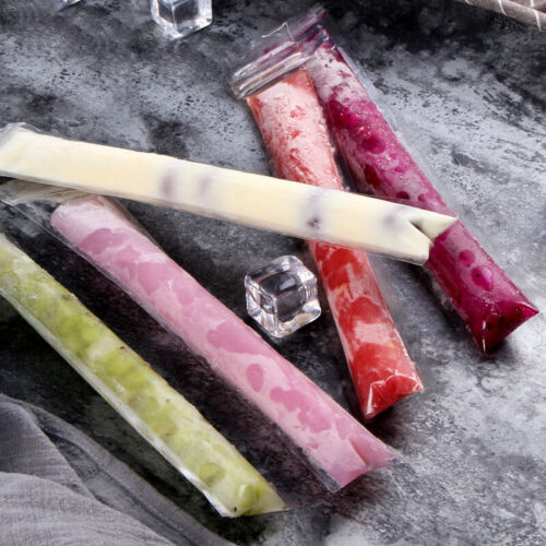 60Pcs Ice Pop Mold Bag DIY Ice Cream Popsicle Ice Candy Disposable Plastic Tool - Fresh Stock Dated February 2026