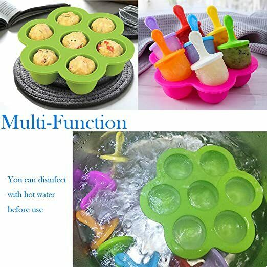 2 Pack Silicone Popsicle Maker Molds- 7-cavity Mini DIY Ice Pop Mold With Stick - Fresh Stock Dated February 2026