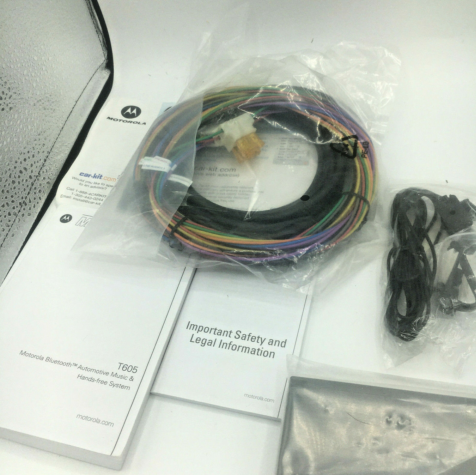 Motorola Bluetooth Car Kit SYN1782 A Type # T605 NOB Handsfree Electronic - Fresh Stock Dated December 2025