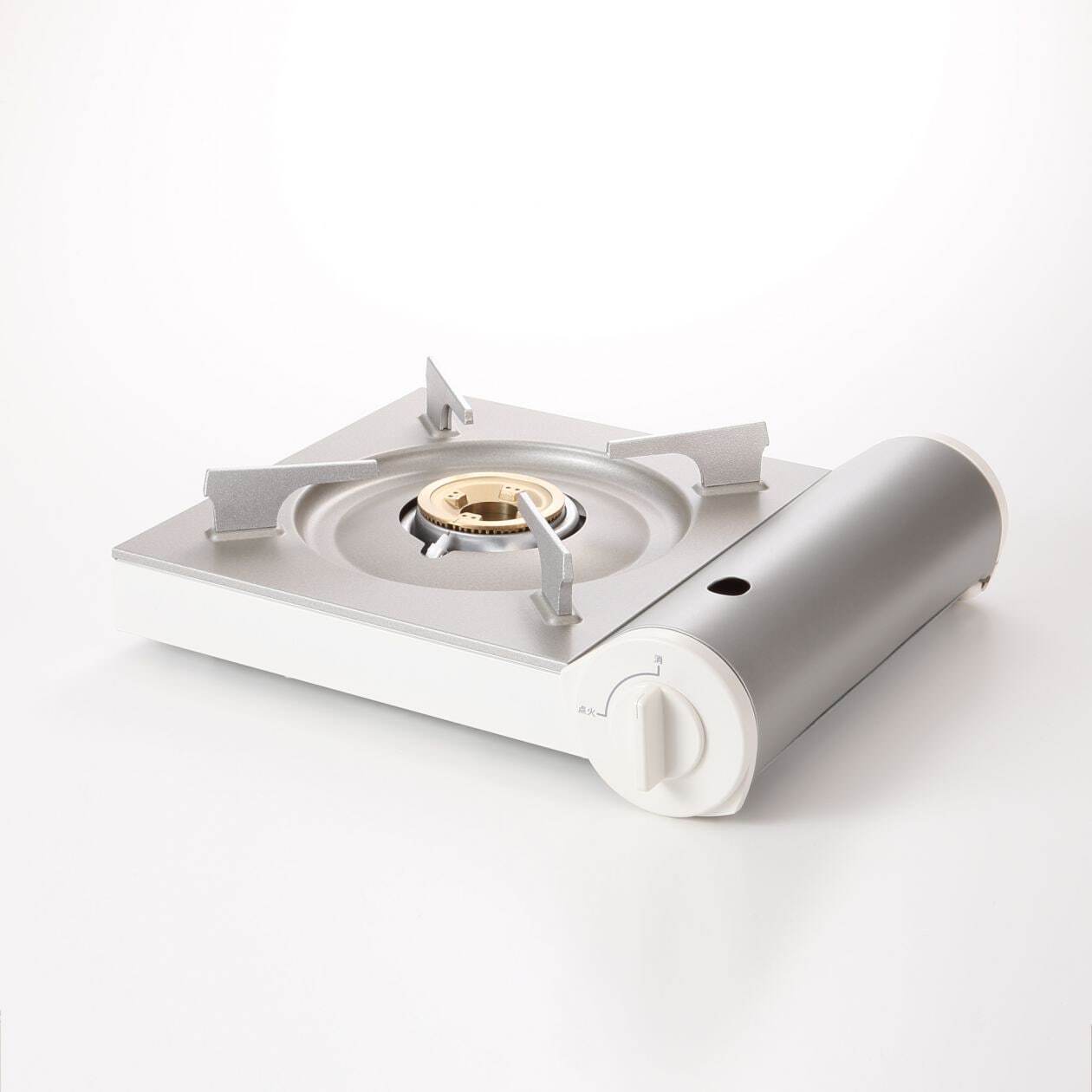 Portable cooking gas stove Aluminum die-cast RK-2 White MoMA MUJI - Fresh Stock Dated February 2026