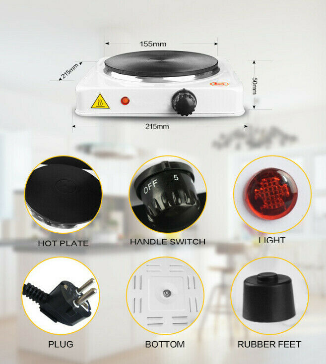 1000W Electric Stove Hot Plate Mini Countertop Stove Portable Home Single Burner - Fresh Stock Dated February 2026