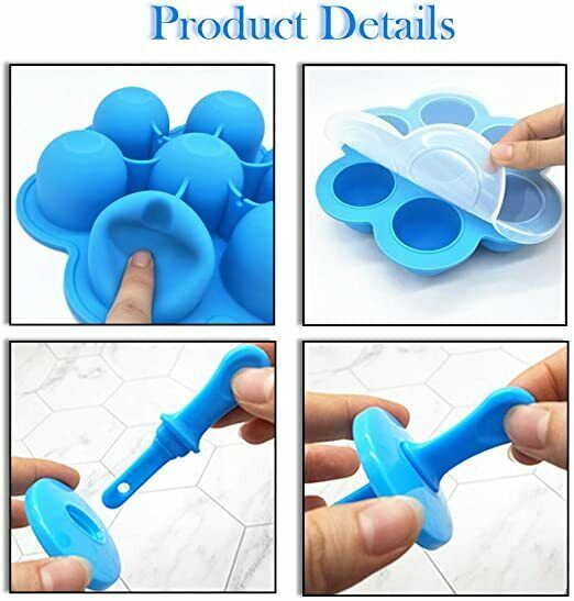 2 Pack Silicone Popsicle Maker Molds- 7-cavity Mini DIY Ice Pop Mold With Stick - Fresh Stock Dated February 2026