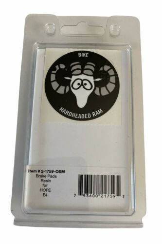 Hardheaded Bike Brake Pads Resin For Hope E4 DBP/59 Mono Tech 3 Tech Evo - Fresh Stock Dated December 2025