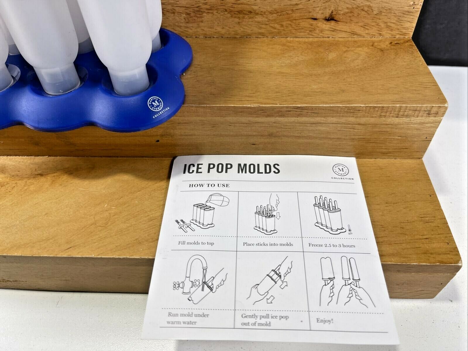 Set of 4 Martha Stewart Collection Popsicle Molds - Fresh Stock Dated February 2026