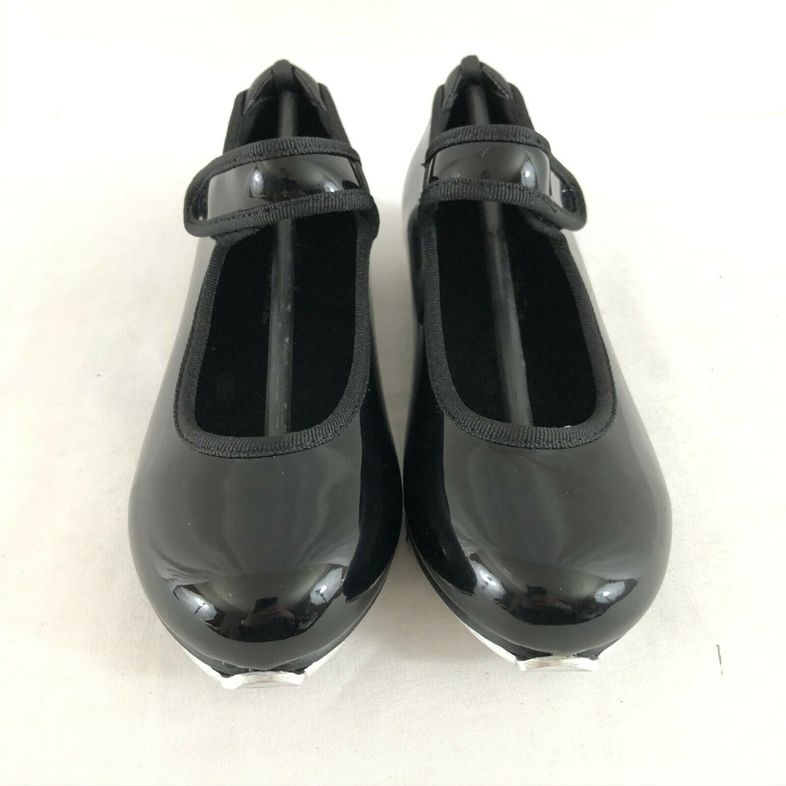 Danshuz Toddler Girls Tap Shoes Mary Jane Shiny Black Size 11.5 - Fresh Stock Dated December 2025