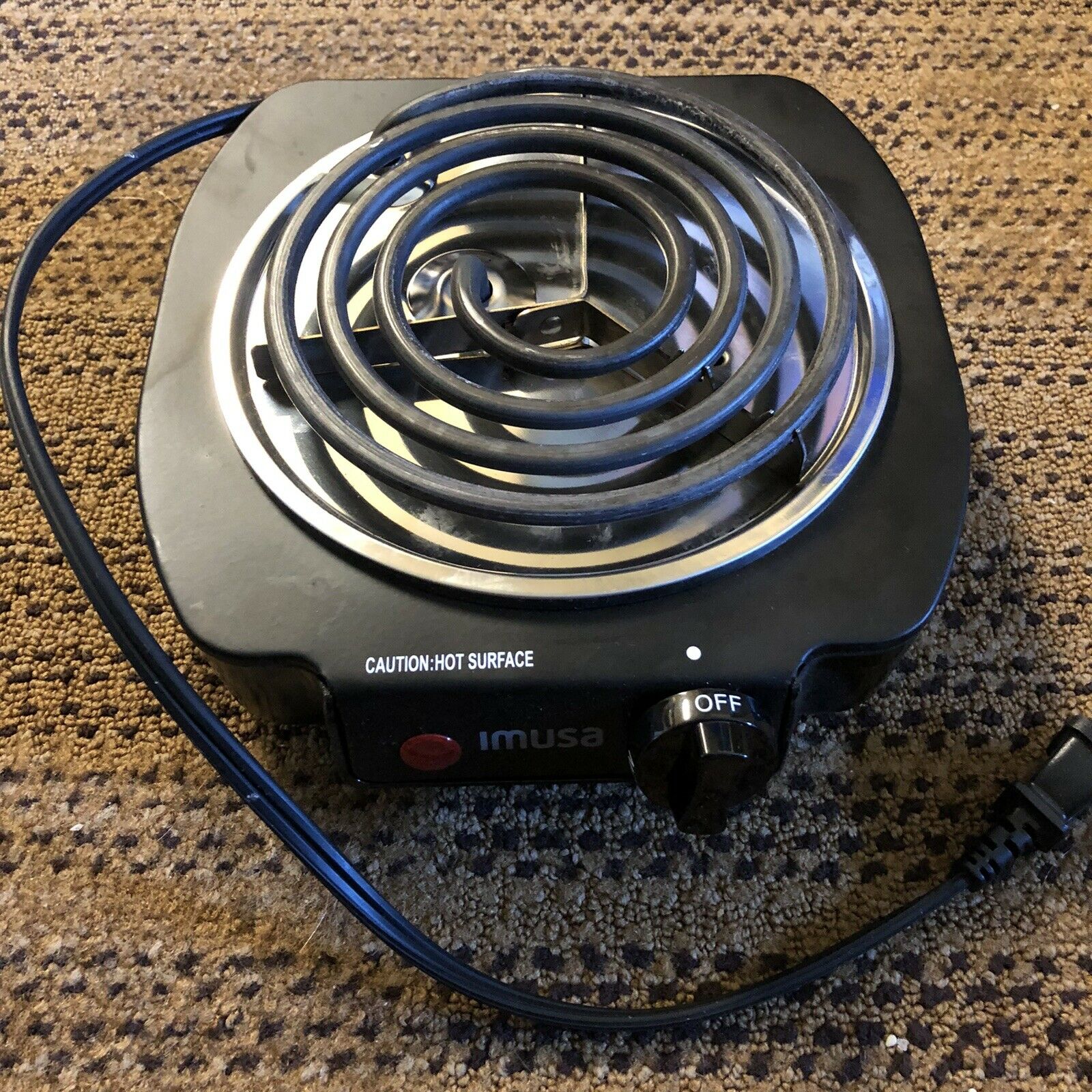 Imusa 1100W Electric Single Burner, Camping, Dorm, Travel, Household - Fresh Stock Dated February 2026