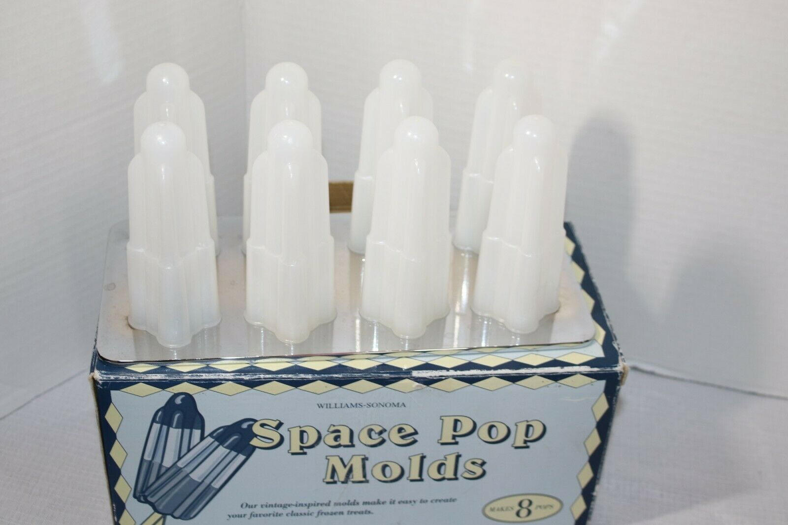 Williams Sonoma Space Pop Molds Popsicle Maker Tray Vintage Inspired Design 2001 - Fresh Stock Dated February 2026