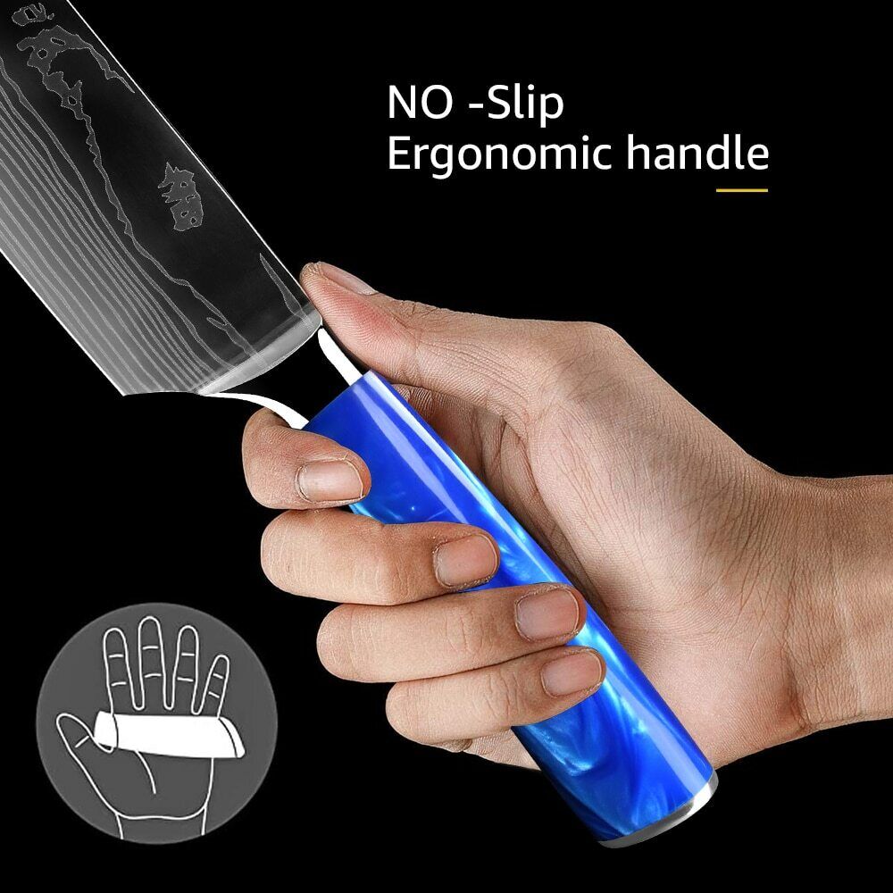 Knife Set 10 Piece Kitchen Knife Set with Block Stainless Steel Full-Tang Knives - Fresh Stock Dated February 2026