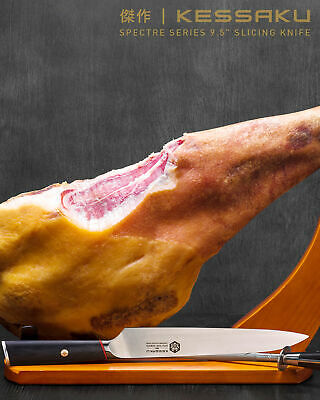 Kessaku 9.5-Inch Slicing Carving Knife - Spectre Series - AUS-8 Stainless Steel - Fresh Stock Dated January 2026