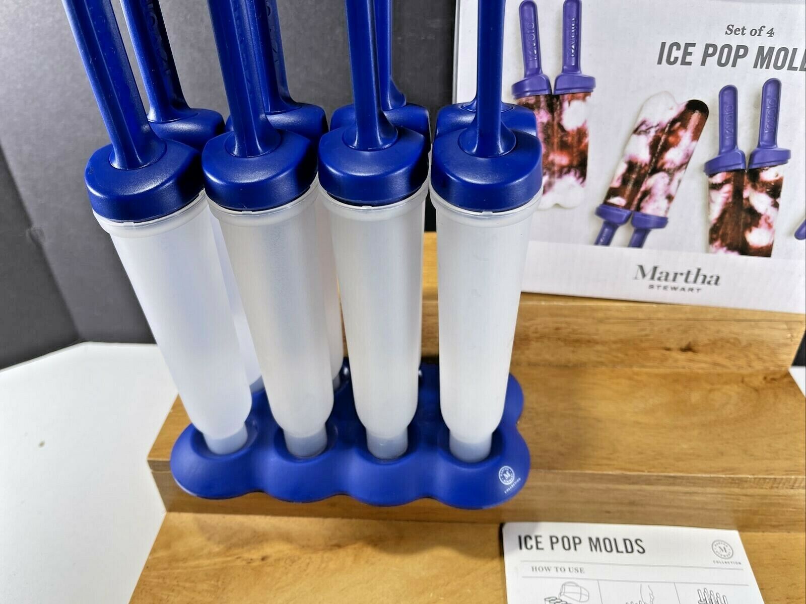 Set of 4 Martha Stewart Collection Popsicle Molds - Fresh Stock Dated February 2026