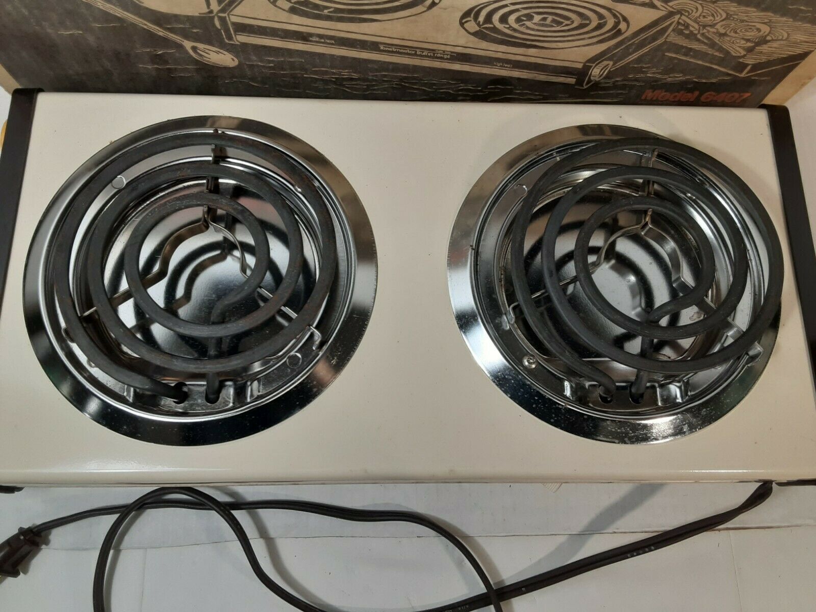 Vintage Toastmaster Buffet Range Model 6407 Double Burner White Instruction Book - Fresh Stock Dated February 2026