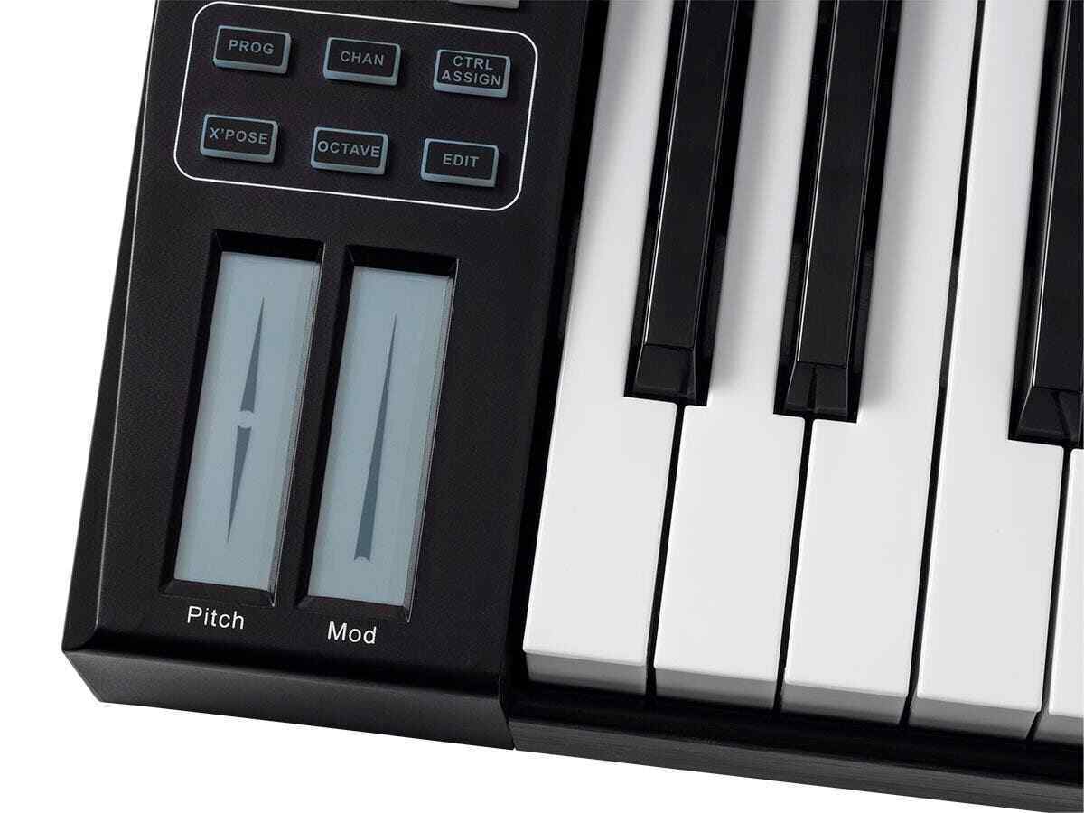 Monoprice SRK61 37 Key USB MIDI Keyboard Controller with 8 Backlit Pads, 8 Knobs - Fresh Stock Dated December 2025
