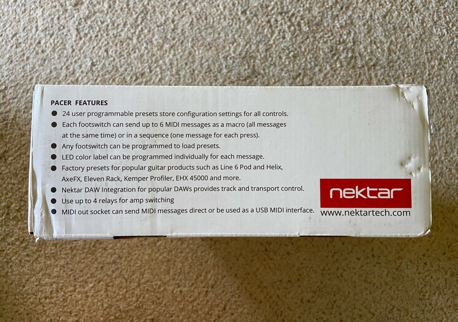 Nektar PACER MIDI Footswitch 4 use as DAW Guitar Keyboard Looper Foot Controller - Fresh Stock Dated December 2025