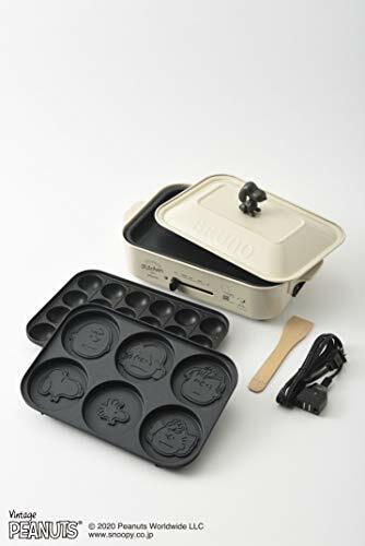 BRUNO Compact Hot Plate pancake  BOE070-ECRU PEANUTS Snoopy  Japan unused NEW - Fresh Stock Dated February 2026