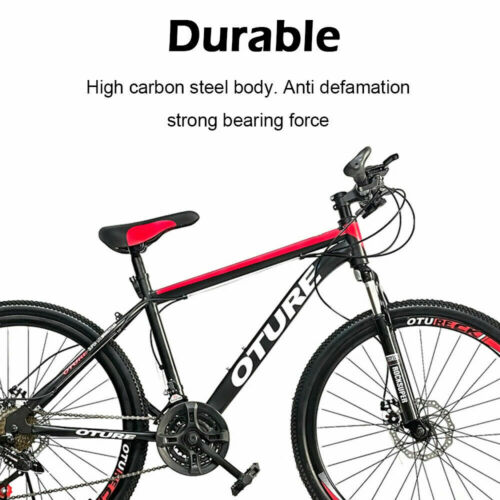 26'' Mountain Bike Front Suspension 21 Speed Bicycle MTB Dual Disc Brake Mens - Fresh Stock Dated December 2025