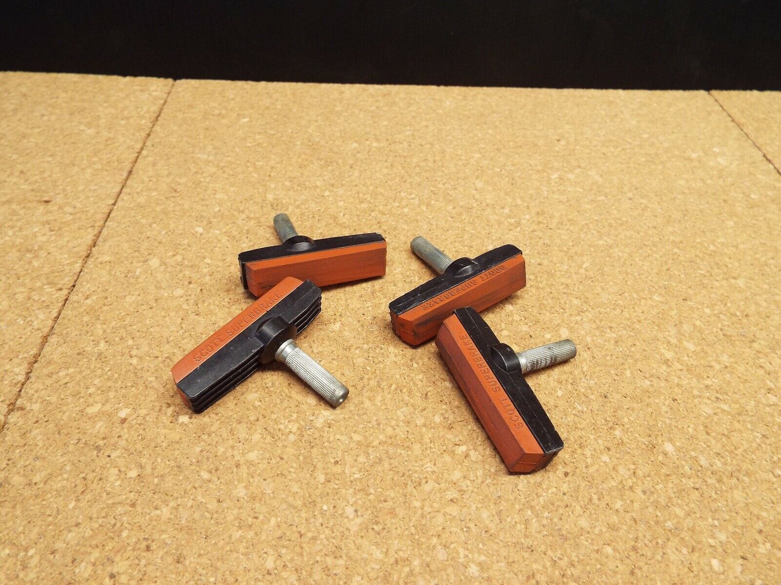 Scott Mathauser CANTILEVER bicycle brake finned pads , lot of 4 - Fresh Stock Dated December 2025