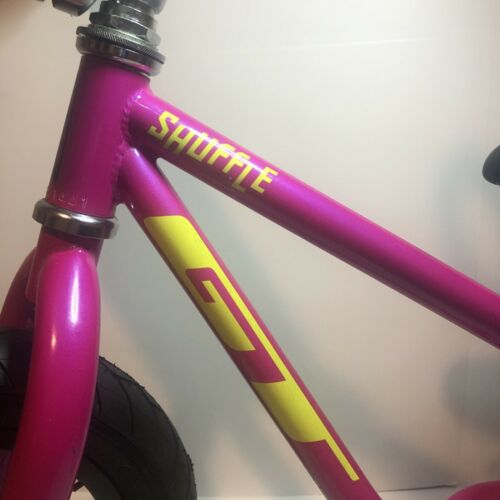 Kids Shuffle Gt GT Bicycle Balance Bike Adjustable Seat Pink Blue Yellow - Fresh Stock Dated December 2025