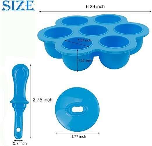 2 Pack Silicone Popsicle Maker Molds- 7-cavity Mini DIY Ice Pop Mold With Stick - Fresh Stock Dated February 2026