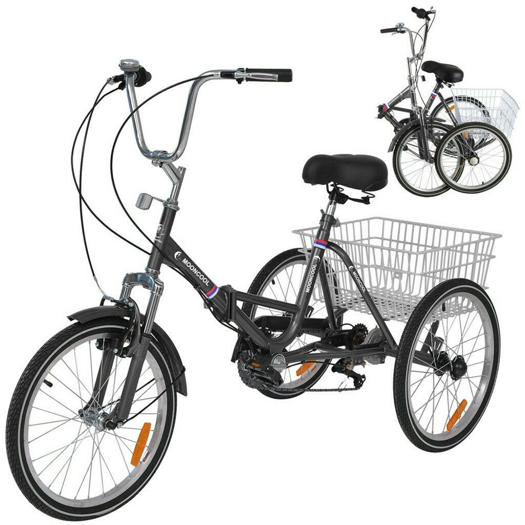 Foldable Adult Tricycle 20inch Wheels Folding Tricycle 7 Speed Cruiser Bike Gift - Fresh Stock Dated December 2025