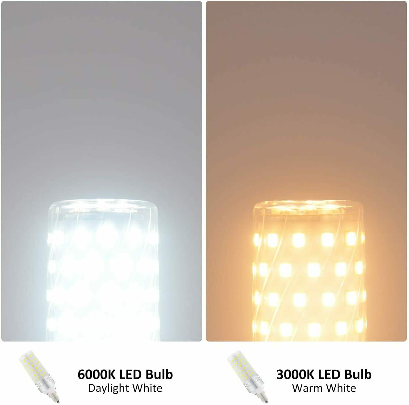 E12 LED Bulb,16W LED Candelabra Bulb 100 Watt Equivalent, Daylight White 6000K - Fresh Stock Dated February 2026