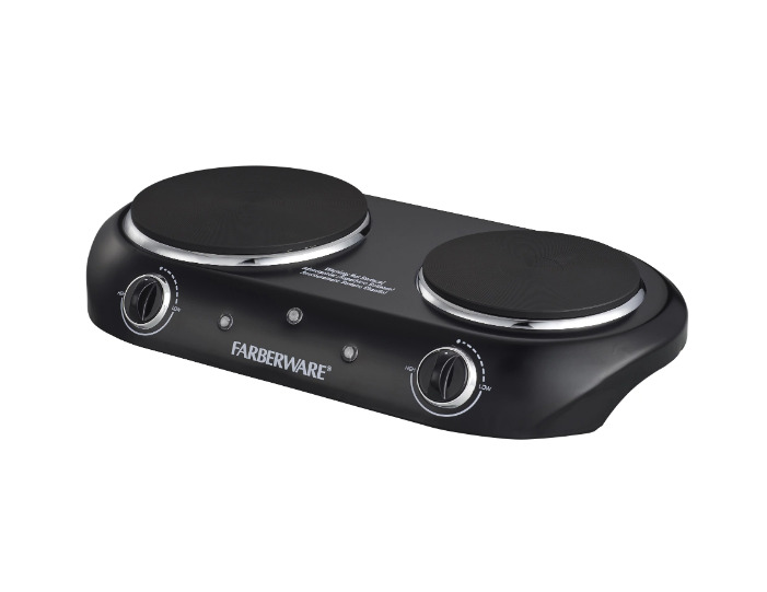 Farberware Royalty 1800 W Double Burner Black Electric Cooktop, 1 Each - Fresh Stock Dated February 2026