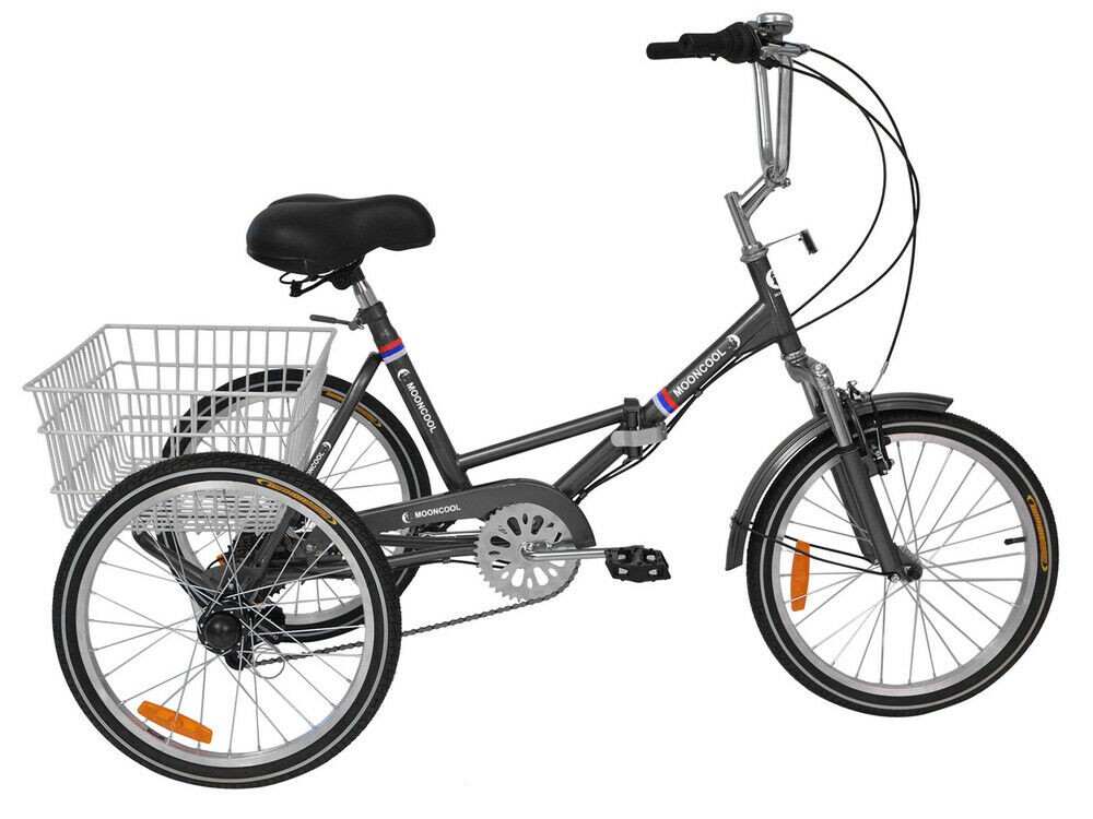Foldable Adult Tricycle 20inch Wheels Folding Tricycle 7 Speed Cruiser Bike Gift - Fresh Stock Dated December 2025