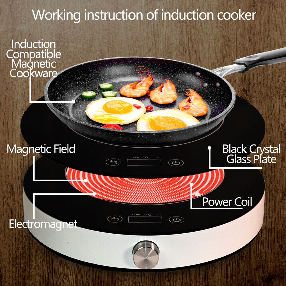 EASEPOT Portable Induction Cooktop 1800W Burner Countertop Cooker Hot Pot Stove - Fresh Stock Dated February 2026
