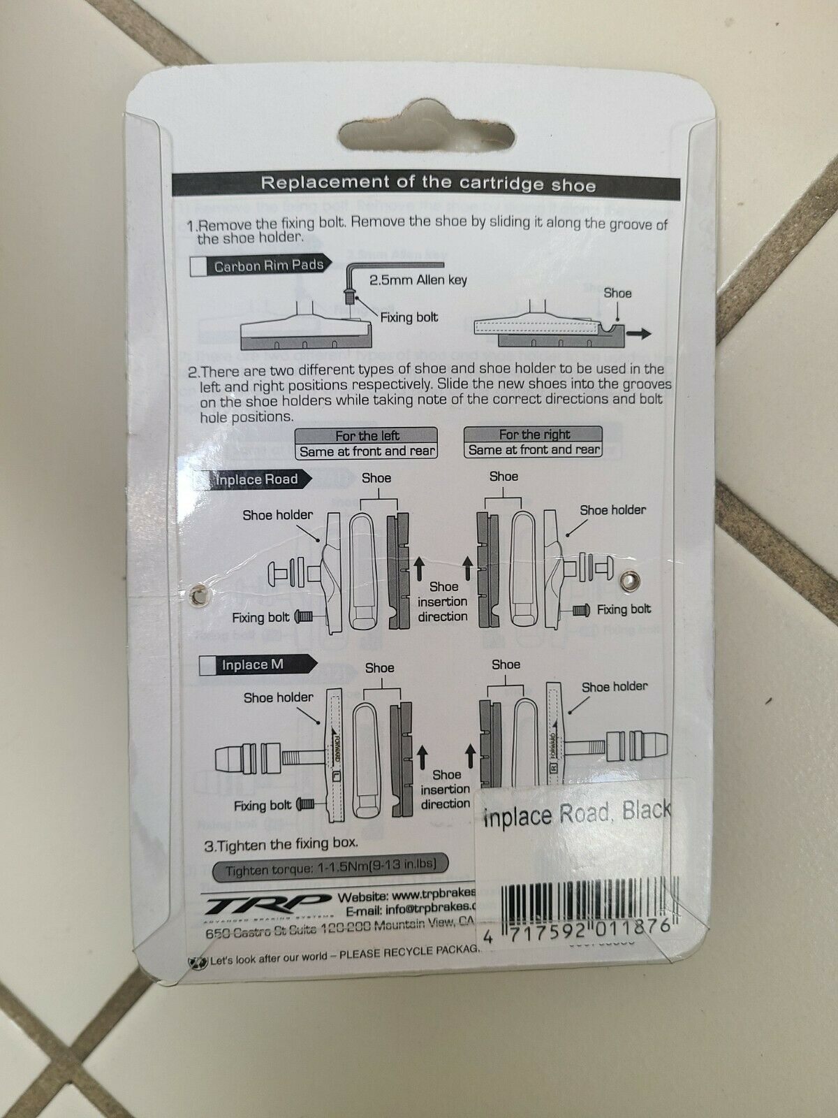 TRP Replacement Brake Pads and Shoes | Alloy Rim Compound | Road Bike | 4 - Fresh Stock Dated December 2025