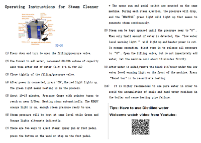 Dental or Jewelry use easy operate flexible wands desktop 5bar 2L Steam Cleaner - Fresh Stock Dated December 2025