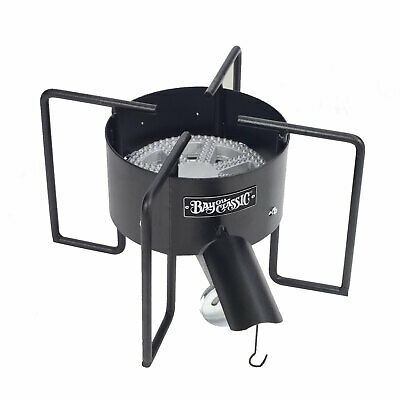 Bayou Classic Cast Iron Banjo Propane Burner 22 Inch Cooker with Hose Guard - Fresh Stock Dated February 2026