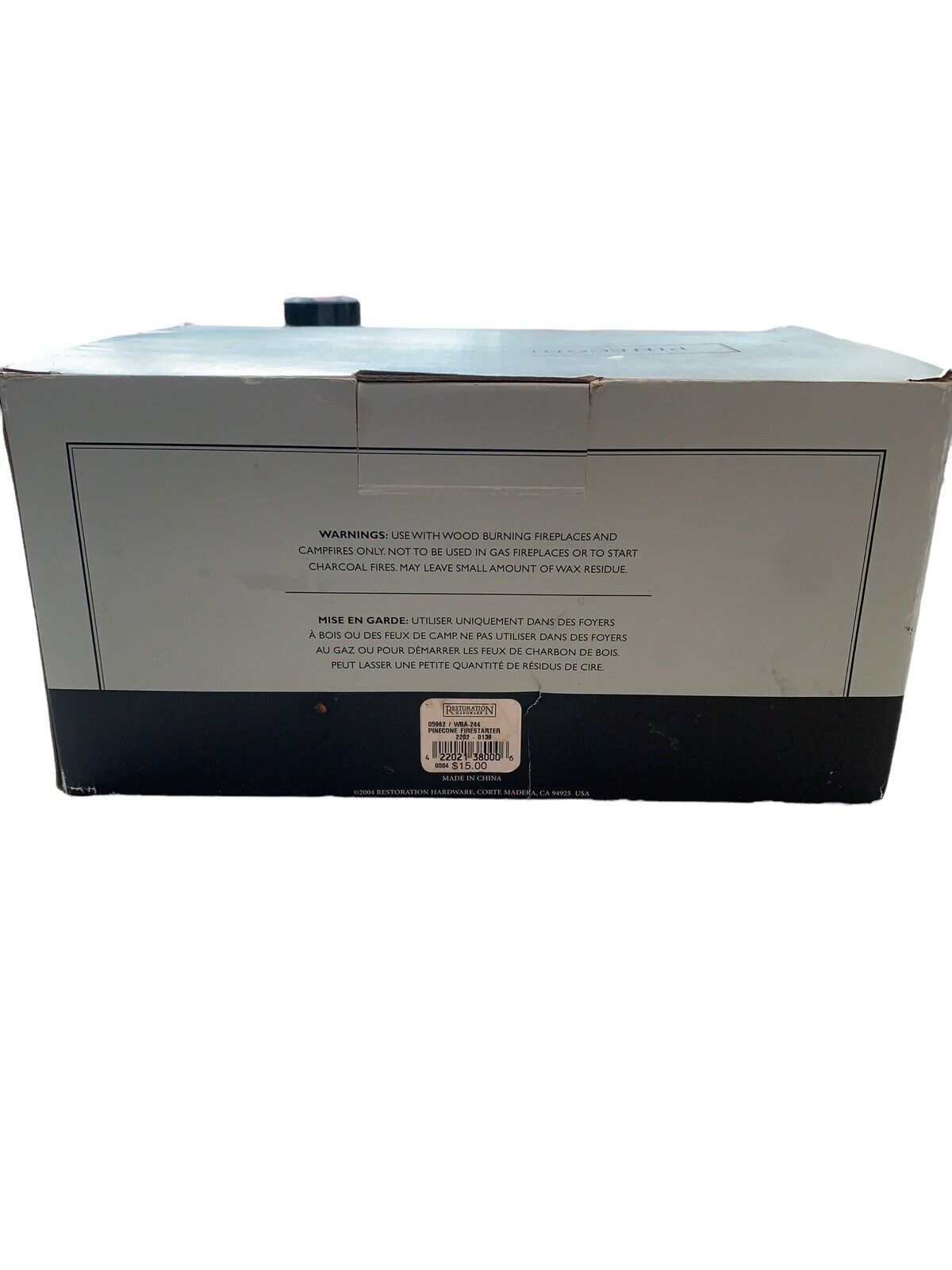 NOS RH Set of 6 Natural Pinecone Fire Starters Parrafin Wax Palm Oil Wood Chips - Fresh Stock Dated January 2026