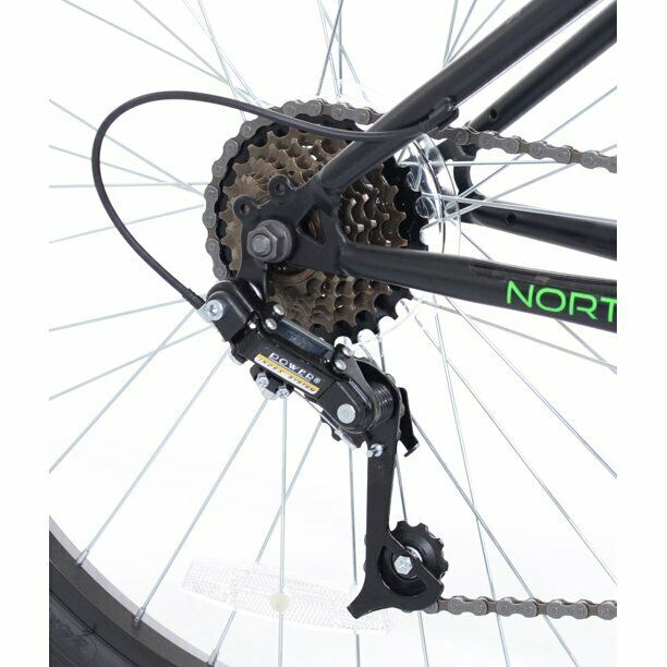 Kent 24 In. Northpoint Boys Mountain Bike 21 Speed Front Disc Brake Black/Green - Fresh Stock Dated December 2025