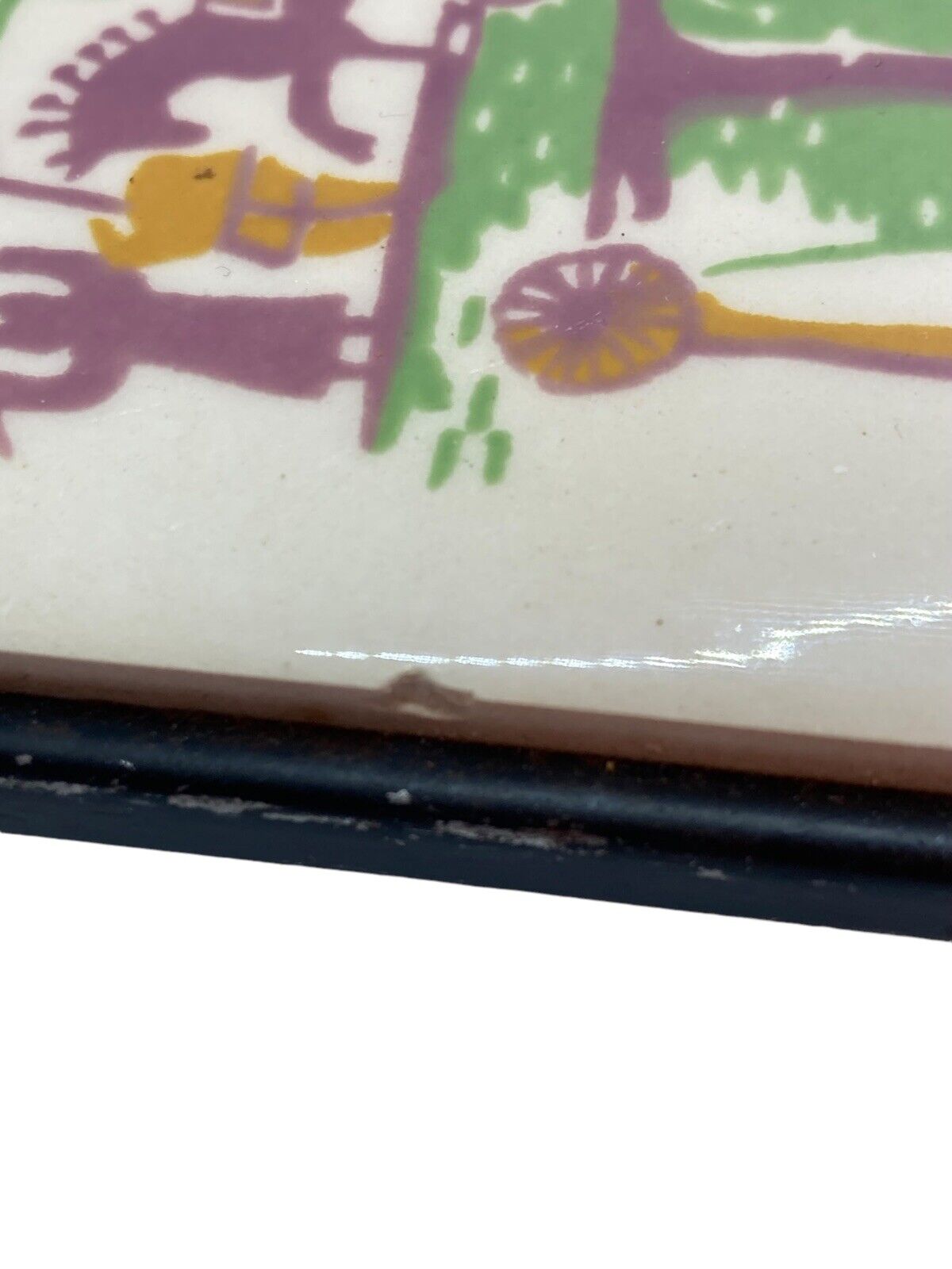 Vintage MCM Electric Food Warmer Ceramic Tile Mardi Gras Design Hot Plate Noplug - Fresh Stock Dated January 2026