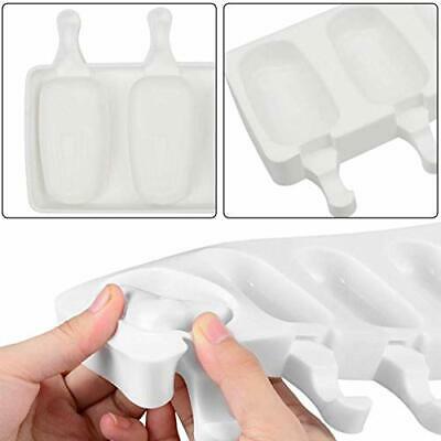 Popsicle Molds Silicone Ice Pop Molds 4 Cavities Homemade Cake Pop Oval Small - Fresh Stock Dated February 2026