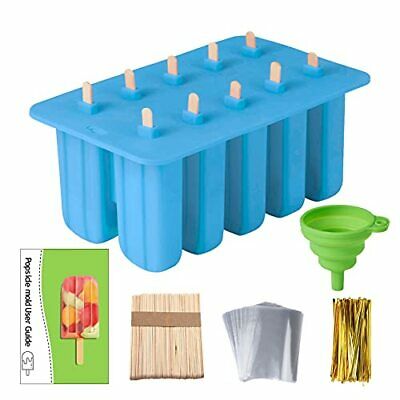 Value Freezer Pop Molds Silicone Ice Cream Mold Bpa Free Holiday Gift with Blue - Fresh Stock Dated February 2026