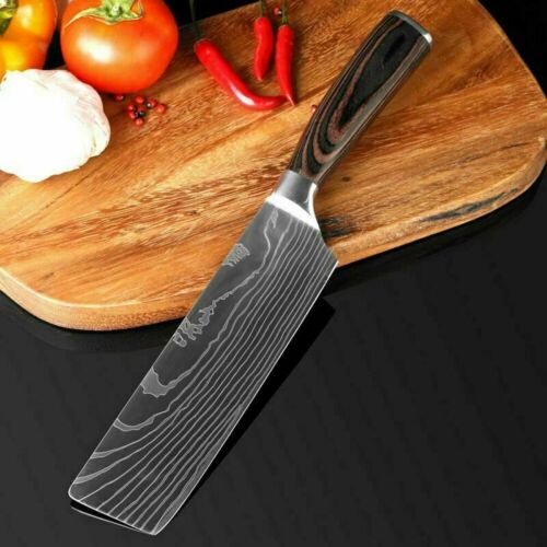 7'' Stainless Kitchen Knife Cleaver Steel Japanese Damascus Style Chef's Knife - Fresh Stock Dated January 2026