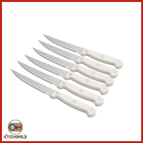 Kitchen Knife Set 14 Pieces Cutlery Block Durable Stainless Steel Linen - Fresh Stock Dated January 2026