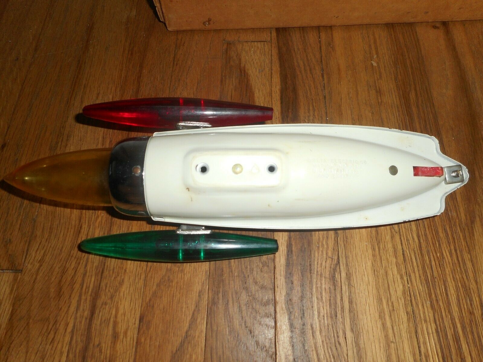 RARE NOS Vintage DELTA JET ROCKET BIKE BICYCLE SPACE AGE LAMP LIGHT LITE - Fresh Stock Dated December 2025