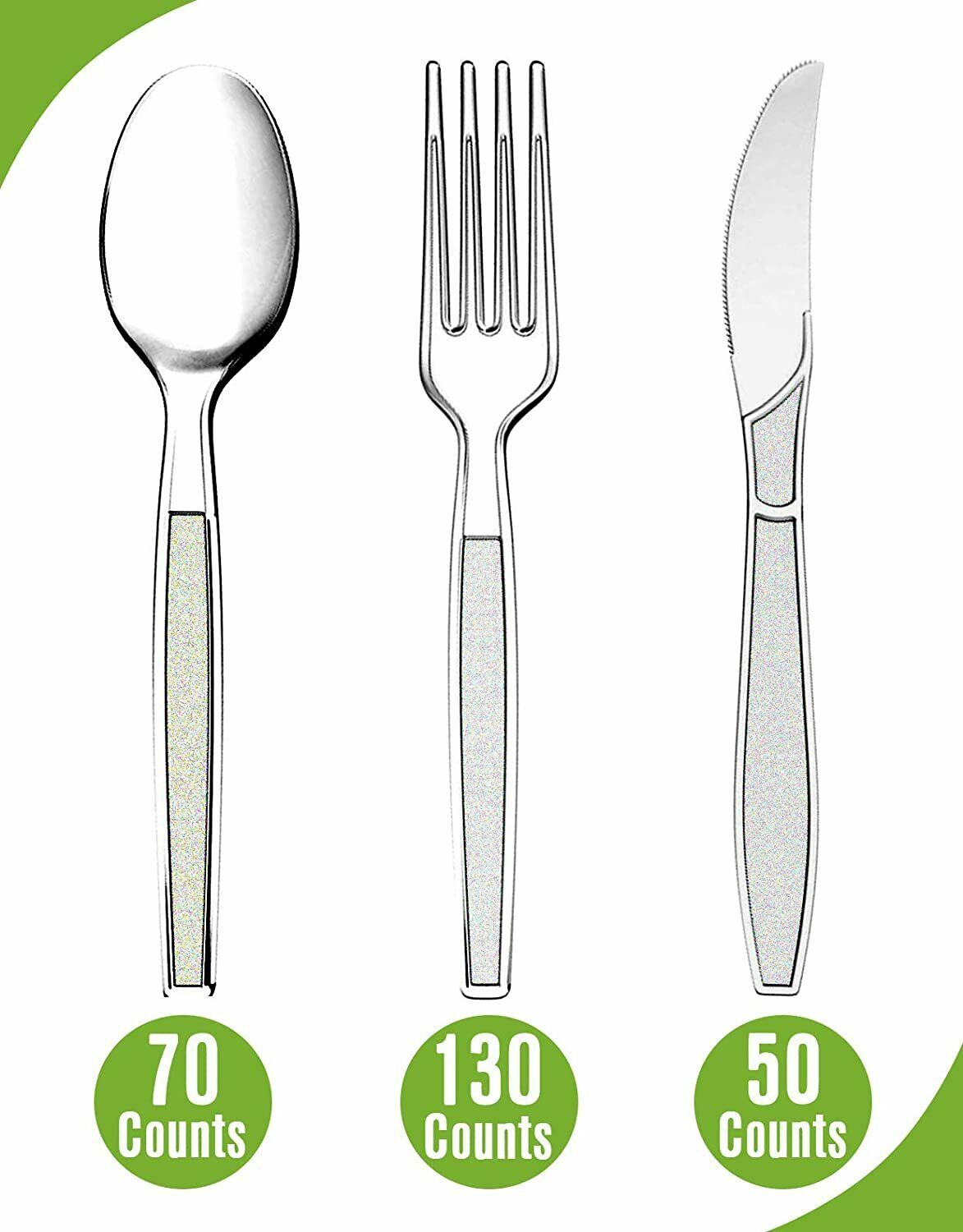 Plastic Spoons-Forks- Knives Clear Extra Heavy Duty Cutlery - Fresh Stock Dated January 2026