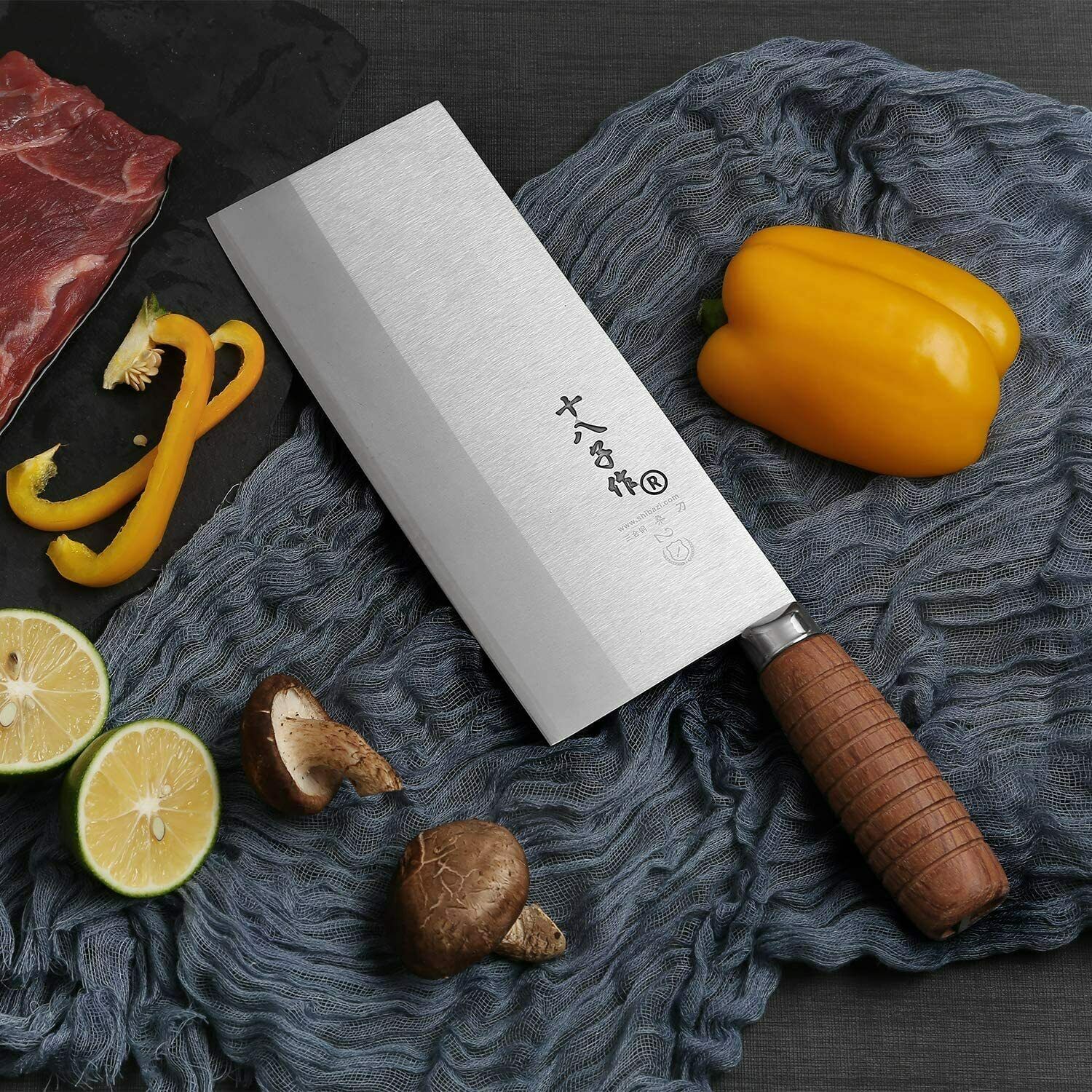 SHI BA ZI ZUO 8-inch Kitchen Knife Professional Chef Knife Stainless Steel - Fresh Stock Dated January 2026