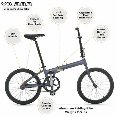 Vilano Urbana Single Speed Folding Bike - Fresh Stock Dated December 2025