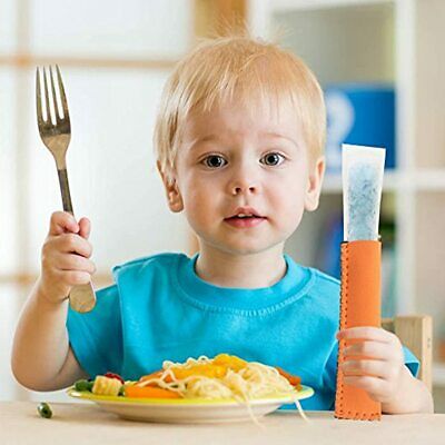 HaiMay 40 Pieces Reusable Popsicle Holders Bags Freezer Ice Sleeves Antifreezing - Fresh Stock Dated February 2026