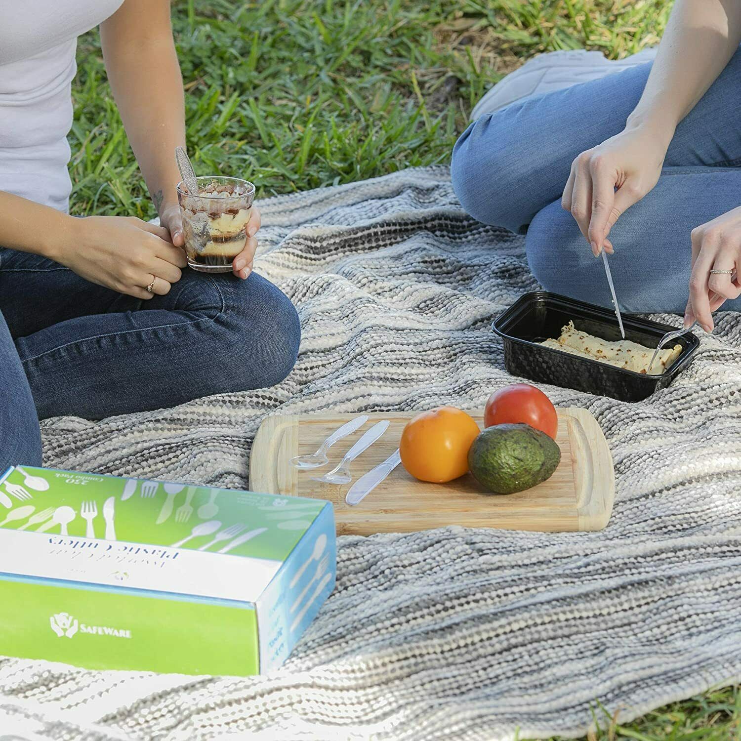 Plastic Spoons-Forks- Knives Clear Extra Heavy Duty Cutlery - Fresh Stock Dated January 2026