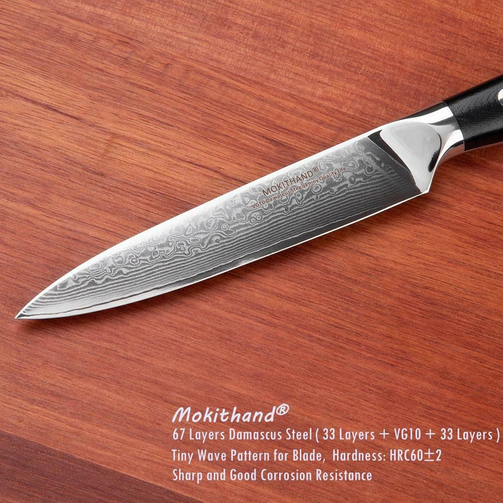 5 Inch Damascus Utility Knives High Carbon Japanese Kitchen Chef Knife Stainless - Fresh Stock Dated January 2026