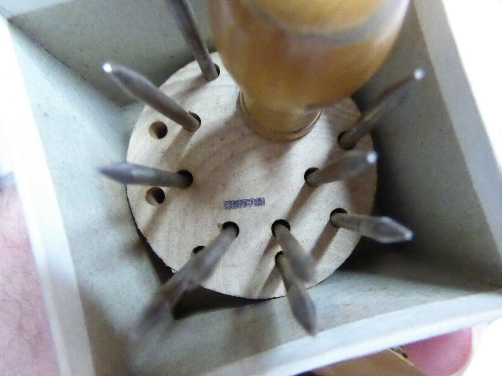 vintage facility jewel ckucks set of 8 with thumb screw adjustment & set of pins - Fresh Stock Dated December 2025