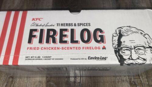 KFC Fire Log ~ Kentucky Fried Chicken 11-Herbs & Spices Scented Eviro-log - Fresh Stock Dated December 2025