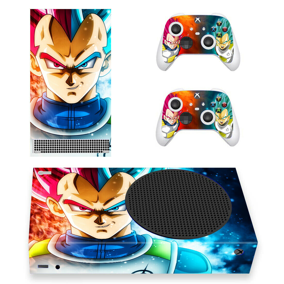 Xbox Series S Slim Console Controller Skin Set Decal Dragon Ball DBZ Vegeta Goku - Fresh Stock Dated February 2026