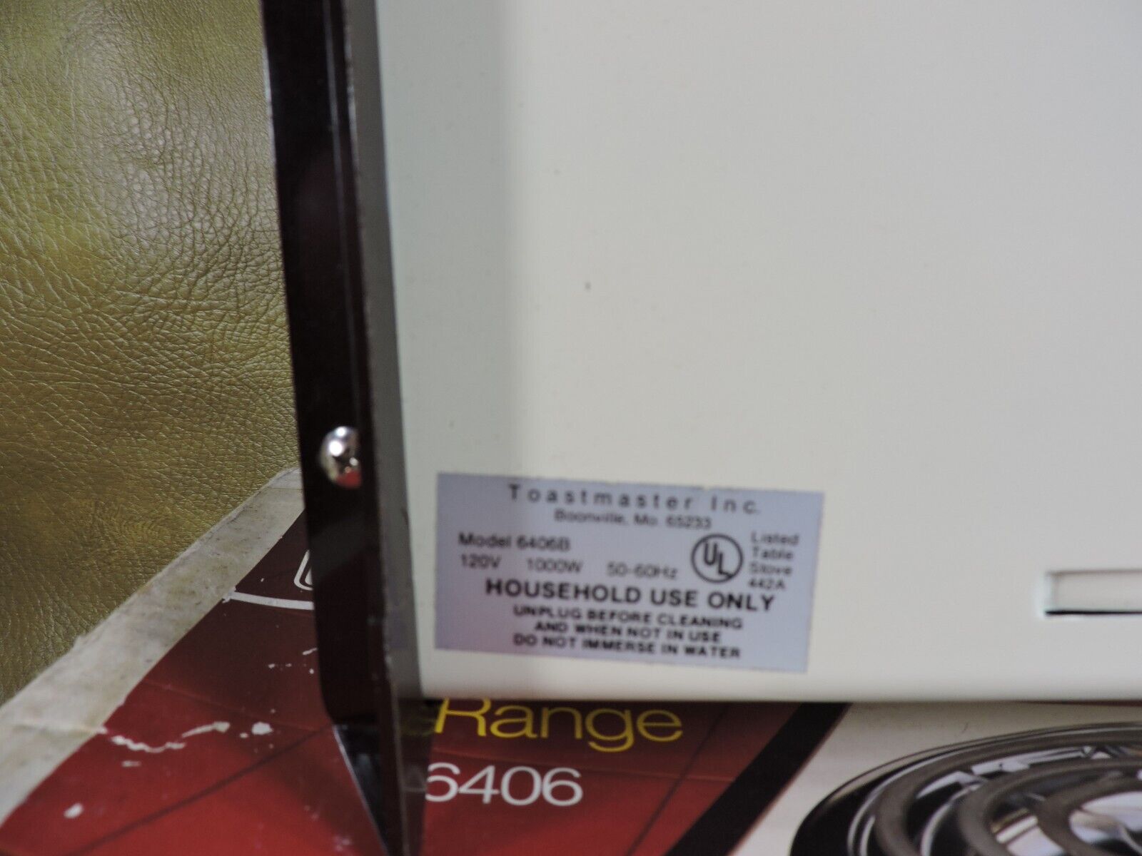 NEW Vintage Toastmaster Deluxe Buffet Range Model 6406 Original Box UNUSED - Fresh Stock Dated February 2026